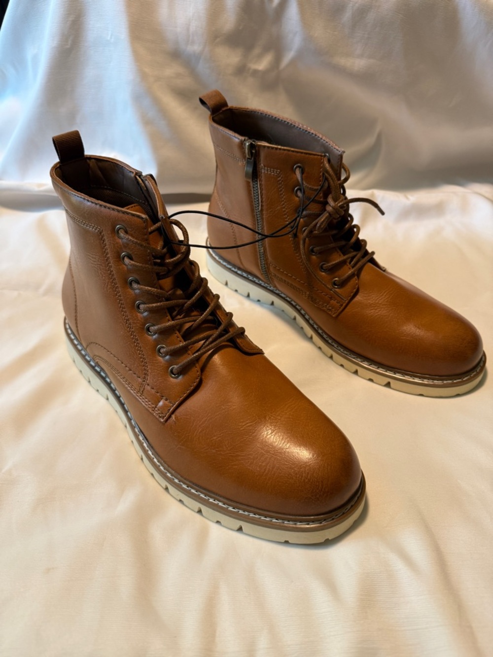 Steve Madden P-Broome Brown Lace Up Boots Mens Size 12M NWOT